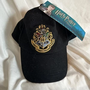 Harry Potter Black Embroidered Hogwart School Crest Baseball Cap - Picture 1 of 4