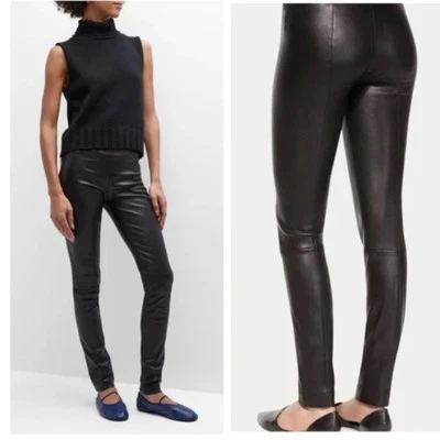 Row брюки из овечьей кожи Moto в черном - Изображение 1 из 4