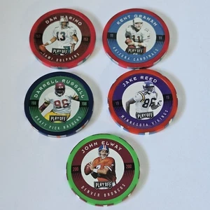 Lote de 5 1997 Playoff Absolute Beginnings First & Ten CHIP SHOTS Marino Elway - Imagen 1 de 11