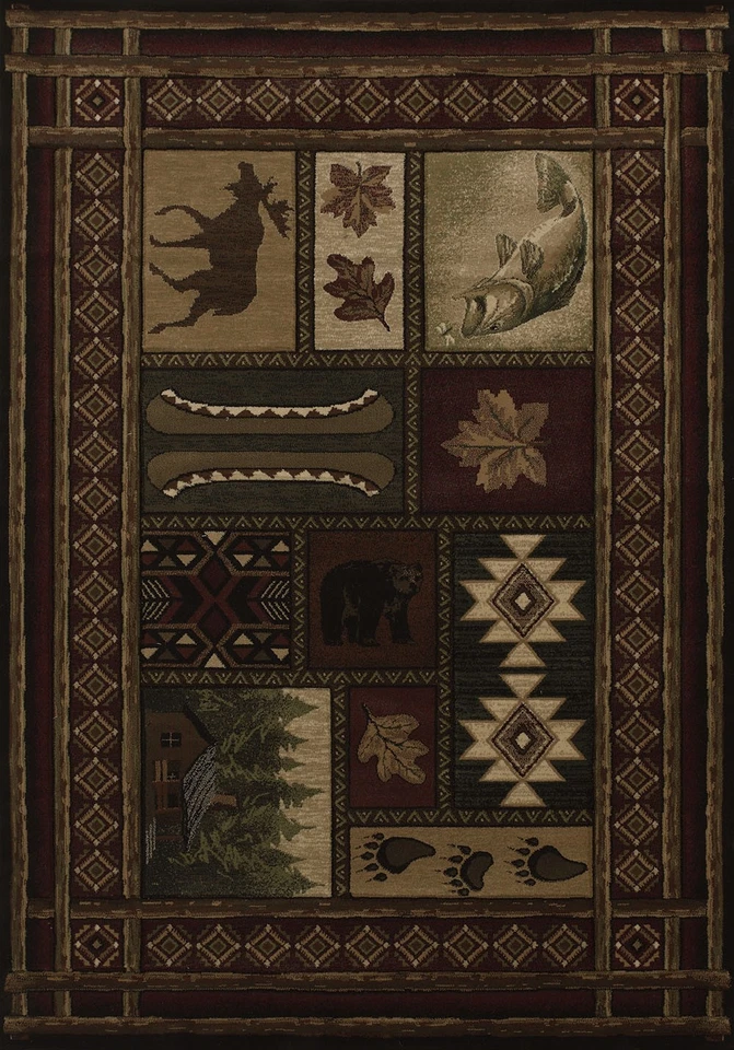 Brown Nature Print Area Rug United Weavers 510-27559 - Aprx 7' 10" x 10' 6" - Image 1 of 1