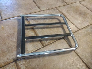 1976 Honda Gl 1000 ?? Vintage Chrome Steel Luggage Rack 13x 13 Unknown Brand - Picture 1 of 12