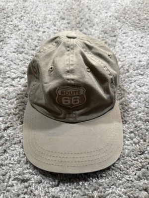 Sombrero con correa de cuero Route 66 bordado tostado Foto 1 de 4