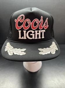 VINTAGE COORS LIGHT LEAF  SNAPBACK TRUCKER HAT CAP - Picture 1 of 7
