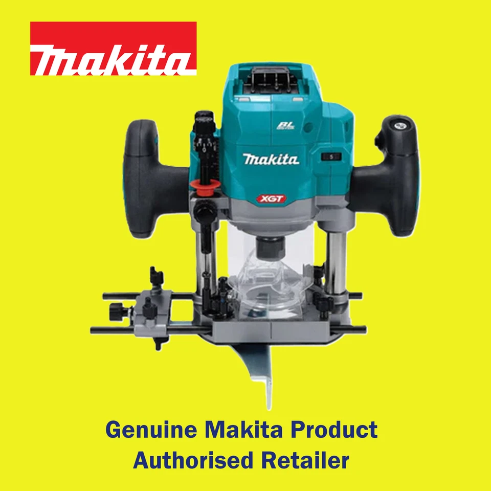 Makita RP001GZ02 40V XGT Brushless 1/2'' Plunge Router 12mm Bare Trend Cutter