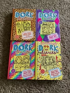 Lot Of 4 DORK DIARIES Rachel Renee Russell #9, 11, 12, 14 Hardcover BOOKS - Picture 1 of 5
