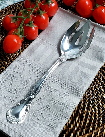 GORHAM CHANTILLY Sterling Silver Flatware Serving Pierced Salad Fork Vegetables Cover