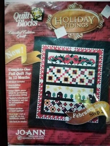 Joann Quilt Block of the Month "Holiday Tidings February 2000 - Picture 1 of 2