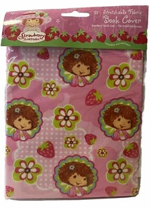 VTG Strawberry Shortcake Stretchable Fabric Book Cover 2005 American Greetings - Picture 1 of 2
