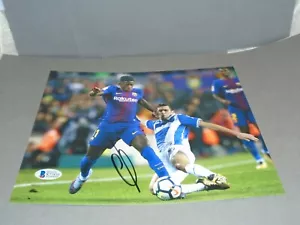 Ousmane Dembélé Firmado FC Barcelona 8x10 Foto Autografiada Beckett BAS COA 1A - Imagen 1 de 5