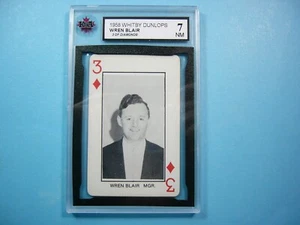 1958 WHITBY DUNLOPS HOCKEY PLAYING CARD #NNO WREN BLAIR KSA 7 NM SHARP!! - Picture 1 of 4