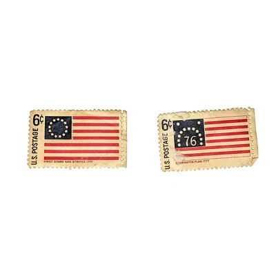 Stamp Scott #1350 -6 Cent -1st Stars & Stripes Flag. A113 - Image 1 of 4