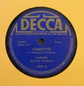 PANCHO & HIS ORCHESTRA / CAMINITO / PORQUE? / 78 RPM RECORD EX - Picture 1 of 2