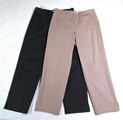 Eileen Fisher Pants Organic Cotton Side Zip PS Petite Small * 2 Pair - Image 1 of 4