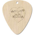7 x 'Love Birds In A Heart' Guitar Picks / Pendants (GP00026591)