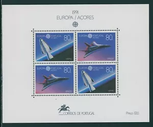 Azores Scott #396 MNH S/S Europa 1991 Space CV$10+ - Picture 1 of 1