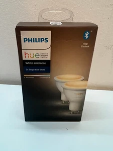 Philips Hue GU10 White Ambiance Twin Pack - Bombillas Bluetooth - NUEVO SELLADO - Imagen 1 de 6