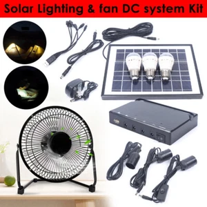 Portable Solar Power Panel Generator Kit Camping Battery Pack Power Station - Picture 1 of 11
