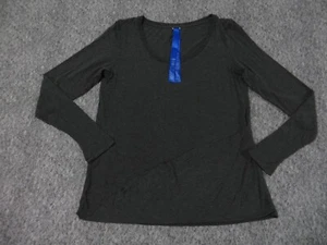 Kit and Ace Cashmere Blend Top Womens 10 Long Sleeve Lightweight Lululemon Gray - Picture 1 of 9