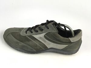 Ecco gray suede men's casual lace oxfords Walking Size 45/ 11-11.5 US