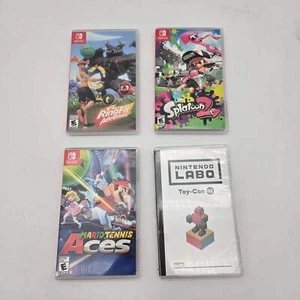 Lot of 4 Nintendo Switch Games Mario labo splatoon 2 - Picture 1 of 3