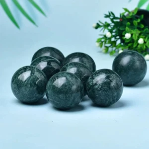 1pc Natural Indian Green Crystal Quartz Ball  jade stone HomeHoliday Gift 40mm - Picture 1 of 4