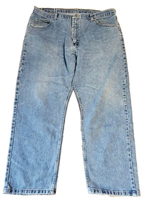 Pantalones de mezclilla para hombre Wrangler azul talla 40x30 pierna recta lavado claro (Mj5) - Imagen 1 de 8