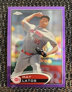 2012 Topps Chrome Purple Refractor Mat Latos #66 - Picture 1 of 2