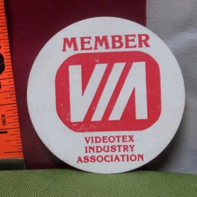 VIDEOTEX INDUSTRY ASSOCIATION Member vtg interactive content sticker VIA logo  - Image 1 of 2