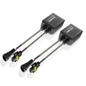 2X H11 H9 Headlight Canbus LED Decoder Error Free Anti-Flicker Resistor Canceler - Picture 1 of 12