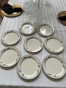 LENOX POPPIES ON BLUE Salad Plate 8.5" Set of 8 - Picture 1 of 2