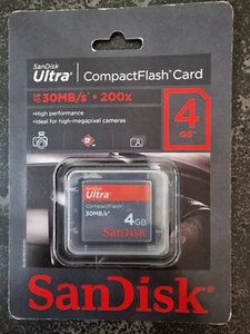 Sandisk 4GB Compact Flash Ultra Card. SEALED. 30mb/ś . 200x. - Picture 1 of 3