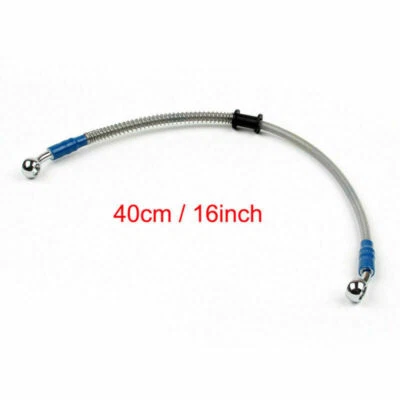 40cm/16" M10 CONDUIT DE FREIN Banjo Fitting Acero Inoxidable Extremo AH - Imagen 1 de 2