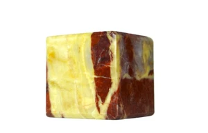 55MM | Red Brecciated Jasper Quartz  Stone Healing Charged Metaphysical CUBE - Picture 1 of 9