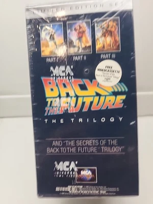 Back to the Future Trilogy & Secrets (VHS, 1991) MCA Watermarks - Box Set - NEW - Image 1 of 4