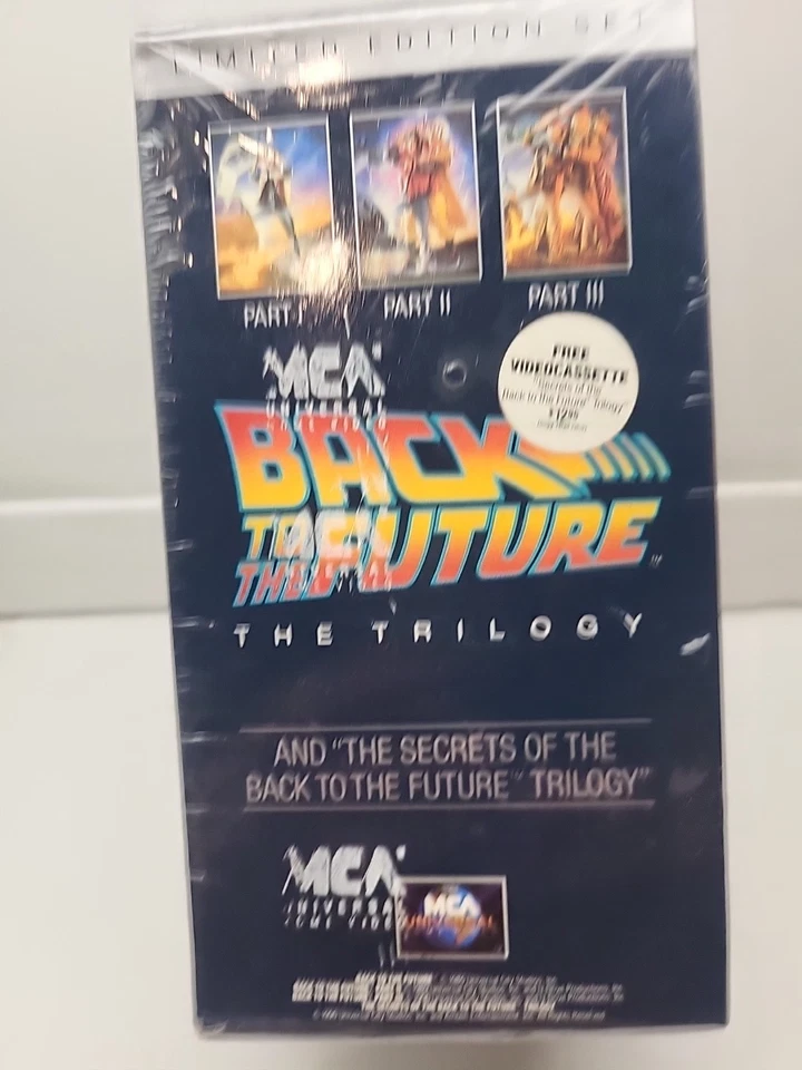 Back to the Future Trilogy & Secrets (VHS, 1991) MCA Watermarks - Box Set - NEW - Image 1 of 4