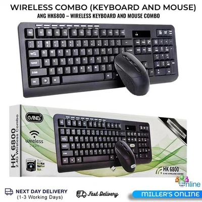Wireless Keyboard Mouse Combo–Compact Silent Keys, USB Plug & Play for Laptop/PC - Image 1 of 4