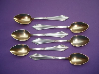 6 Cuillères à Moka WMF 1900 Métal Argenté - Photo 1/4