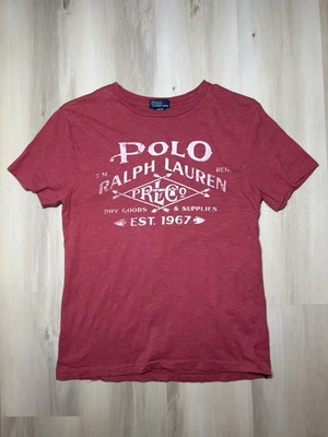Polo Ralph Lauren Niños L 14-16 Rojo Gráfico Productos Secos Y Suministros Manga Corta Foto 1 de 4