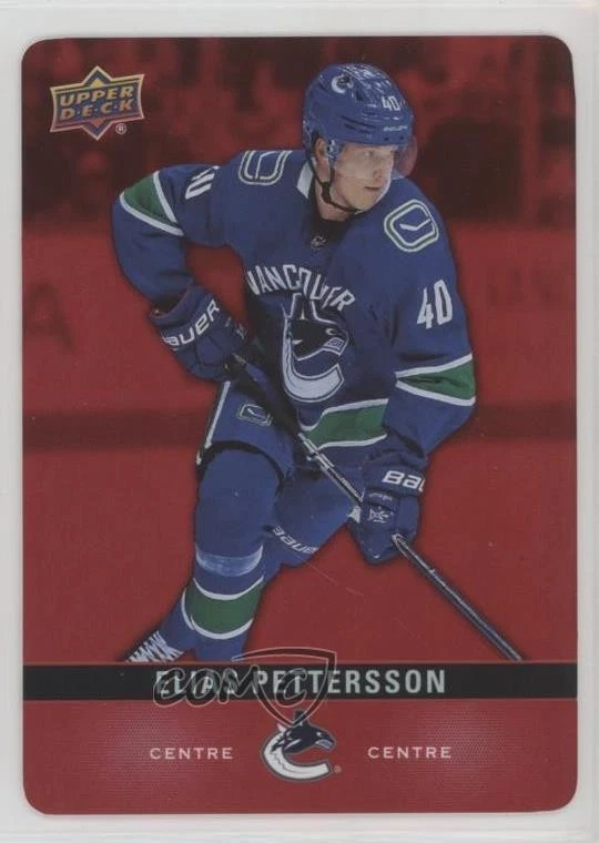 2019 Upper Deck Tim Hortons Collector's Series Red Base Variant Elias Pettersson - Image 1 of 2