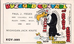Vintage CB Radio QSL Postcard KGV 3082 Allen Park Michigan USA - Picture 1 of 2
