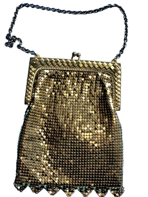 Cartera Art Deco Años 20 Whiting & Davis Co Malla Aleta ~ Perfecto Estado Foto 1 de 4