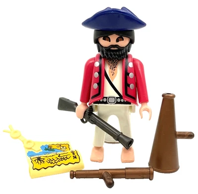 Playmobil Pirate Fat 3053 Ship Figure & Hat & Gun & Map & Megaphone & Spyglass F - Image 1 of 2