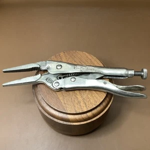 Vintage Petersen Dewitt Vise Grip 6" Long Nose Locking Pliers 6LN USA Orig - Afbeelding 1 van 11