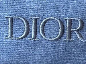 NWOT Dior Beauty Denim Makeup Bag Case Pouch, Shoulder Bag Crossbody +Wide Strap - Picture 1 of 11