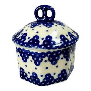 Pretzel Handled Trinket Box Ceramika Artystyczna Boleslawiec Pottery - Picture 1 of 12