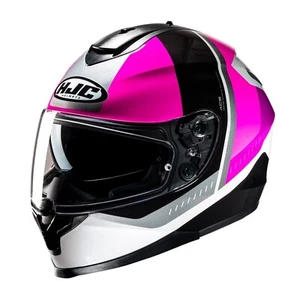 HJC C70N ECE 22.06 Sun Visor Full Face Motorcycle Helmet - Alia MC8 Pink - Picture 1 of 4