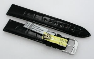 Echtes RIOS BRILLIANT ALLIGATOREN-Lederband 18 mm Schließe Edelstahl Art Manuel - Picture 1 of 2