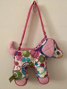 Sassy Pet Saks By Douglas Girls Quilted Dog Fabric Purse With Carry Handle - Picture 1 of 8