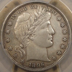 1896 Barber Half Dollar 50c PCGS Certified XF45 - Picture 1 of 4