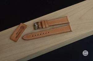 19mm Handarbeit Leder Pull-Up Armband Vintage Schnellverschluss 19/16 Handmade - Bild 1 von 17